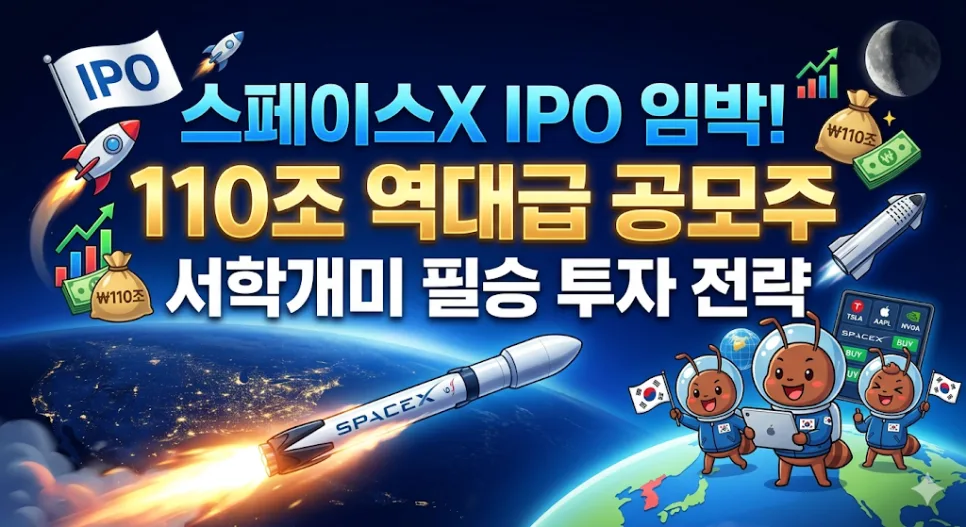 스페이스X IPO 2026년 전망: 110조 공모주, 서학개미 투자 전략은?