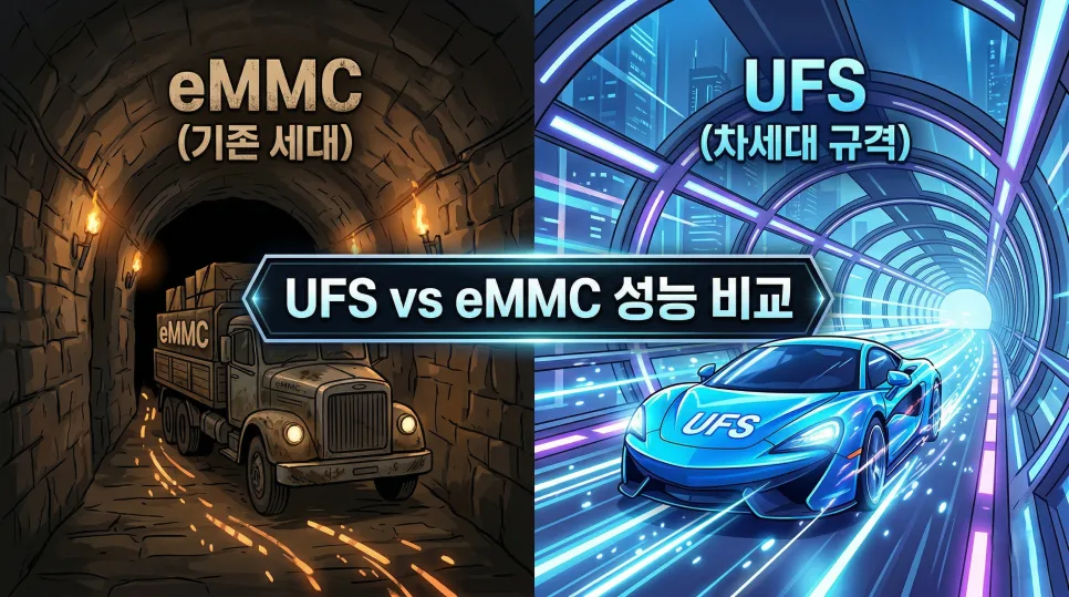 UFS vs eMMC: 2026년 스마트폰 속도 결정하는 저장장치 차이점