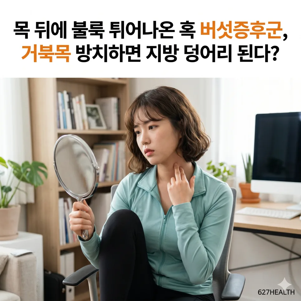 버섯증후군 원인과 증상 2026: 거북목 지방 혹, 해결책은?