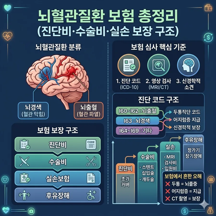 뇌혈관질환 보험 2026년 핵심 보장 분석: 진단비, 수술비, 실손 비교