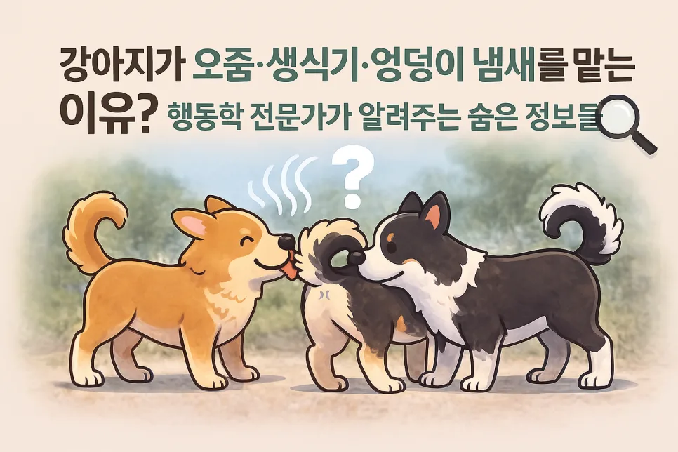 강아지 냄새 맡기 본능 2026: 오줌·생식기·엉덩이 정보 분석 완벽 해부