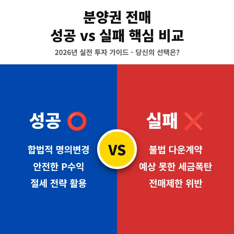 2026년 분양권 전매, 투자 성공 위한 핵심 절차와 세금 완벽 분석
