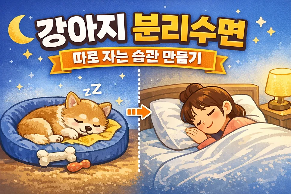 강아지 분리수면 훈련, 혼자 자는 습관 만드는 법 2026