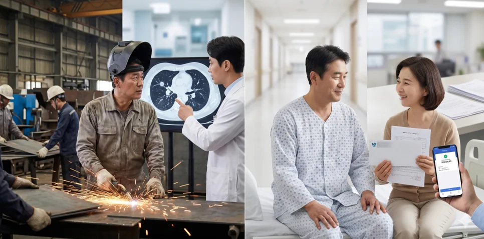 폐결절 CT 양성, 폐암 산재 보상금 신청 방법 2026 2