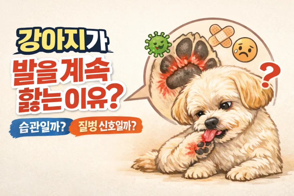 강아지 발 핥는 이유 5가지: 단순 습관 vs 건강 이상 신호 2026