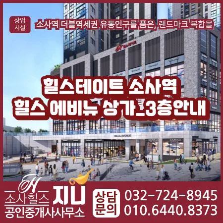 힐스테이트 소사역 상가 2026년 투자 가치 분석