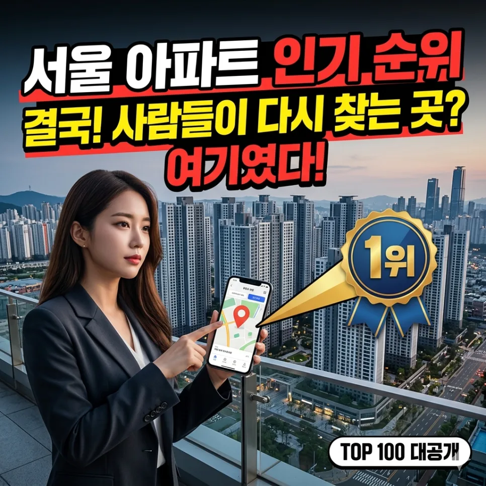 서울 아파트 인기 순위 TOP 100: 2026년 실수요자 관심도 분석