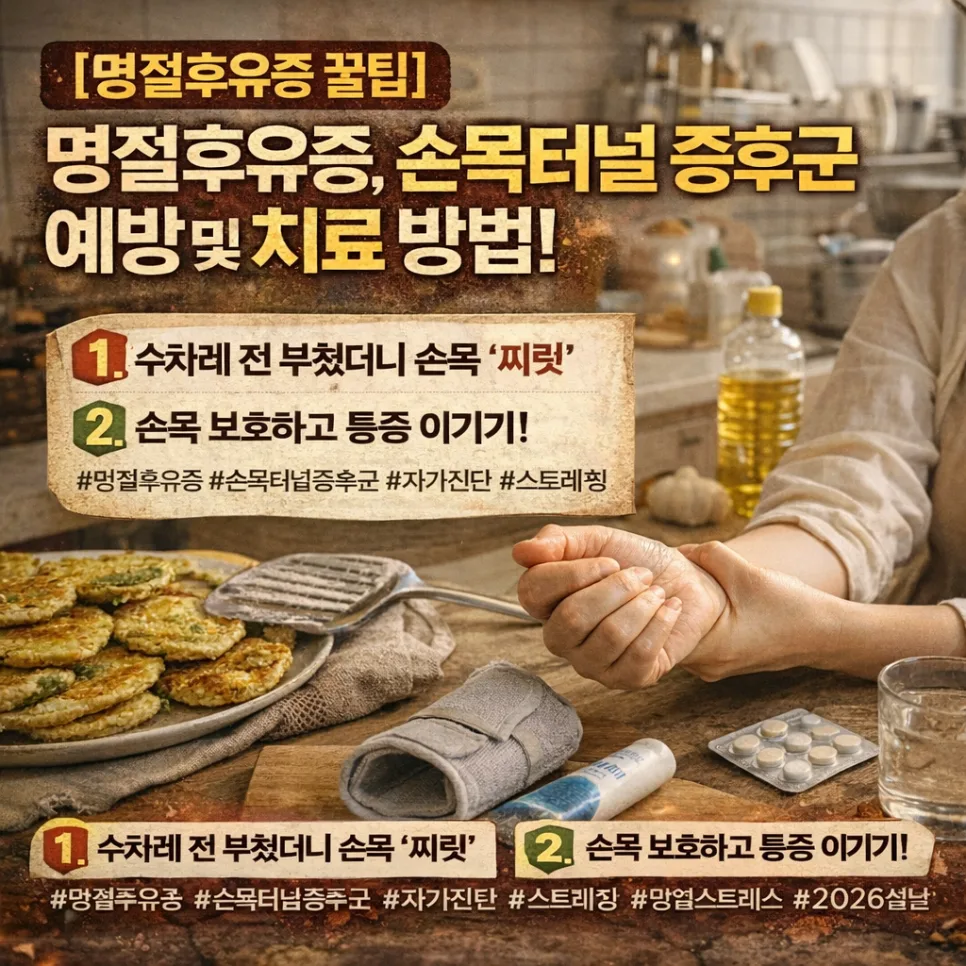 명절 후 손목 통증, 손목터널 증후군 해결법 2026
