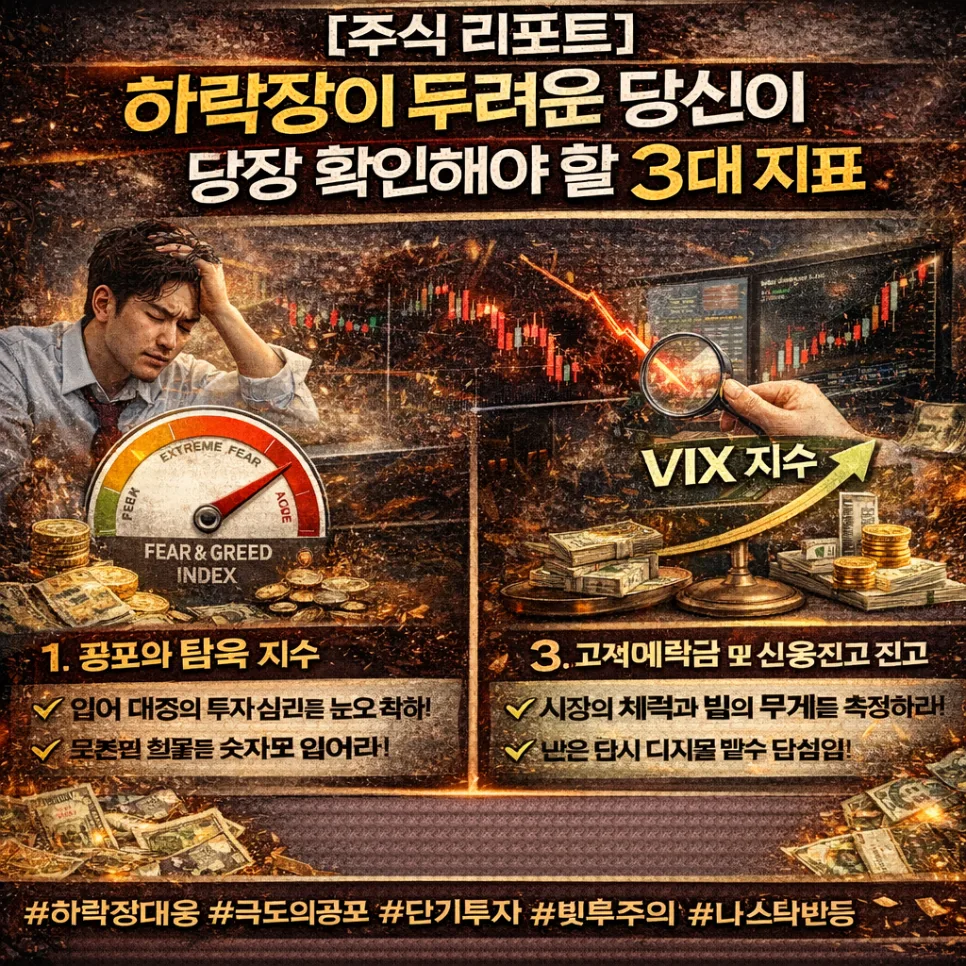 2026년 하락장 대비: 공포지수 3가지로 시장 심리 읽는 법