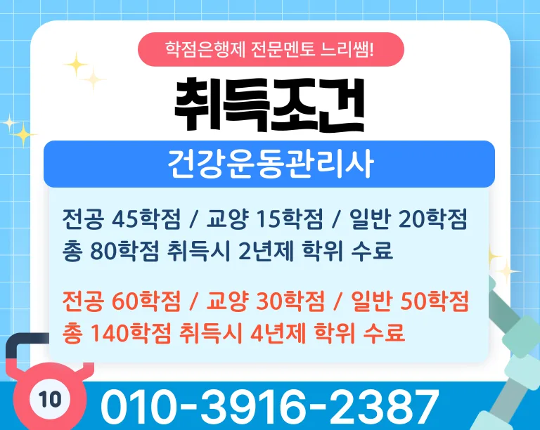 건강운동관리사 응시자격 비전공자 준비법 2026: 학점은행제 활용 전략