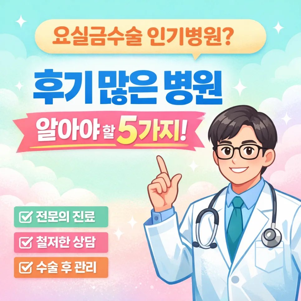 요실금수술 병원 선택 2026: 후기 많은 곳 고르는 5가지 기준
