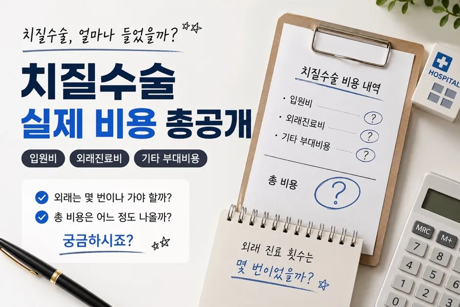치질 수술 비용 얼마? 실제 경험자가 공개하는 2026년 총정리 2