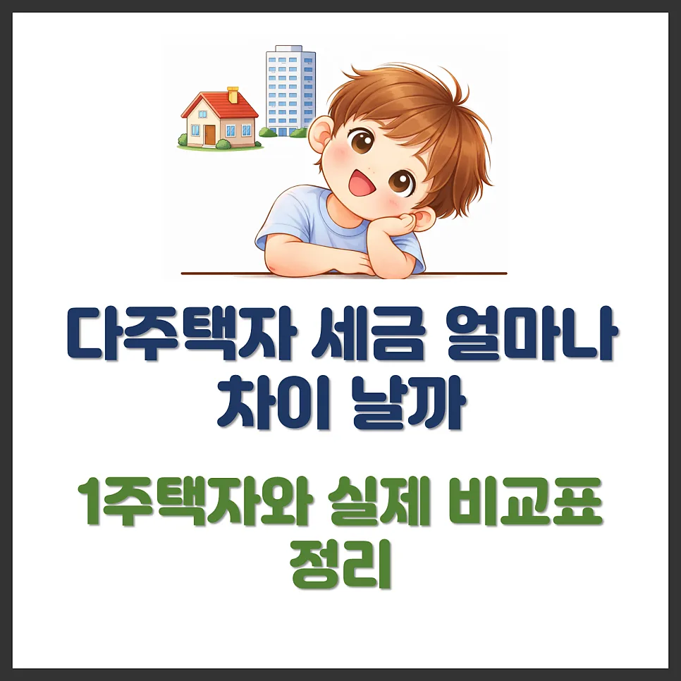다주택자 세금 폭탄 피하는 법: 1주택자와 비교 2026