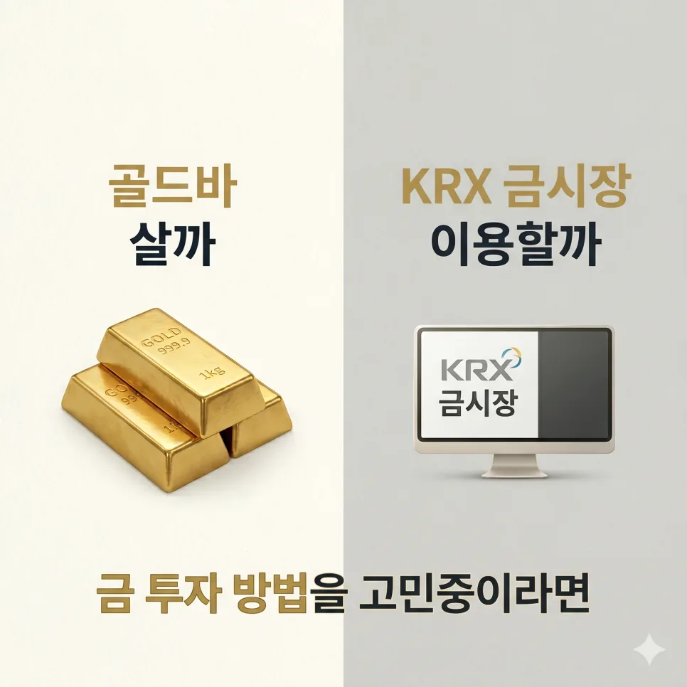 2026년 금현물 투자: 골드바 vs KRX 금시장 비교 분석