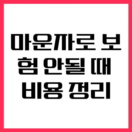 마운자로 보험 적용 안될 때, 숨겨진 비용과 절약 팁 2026