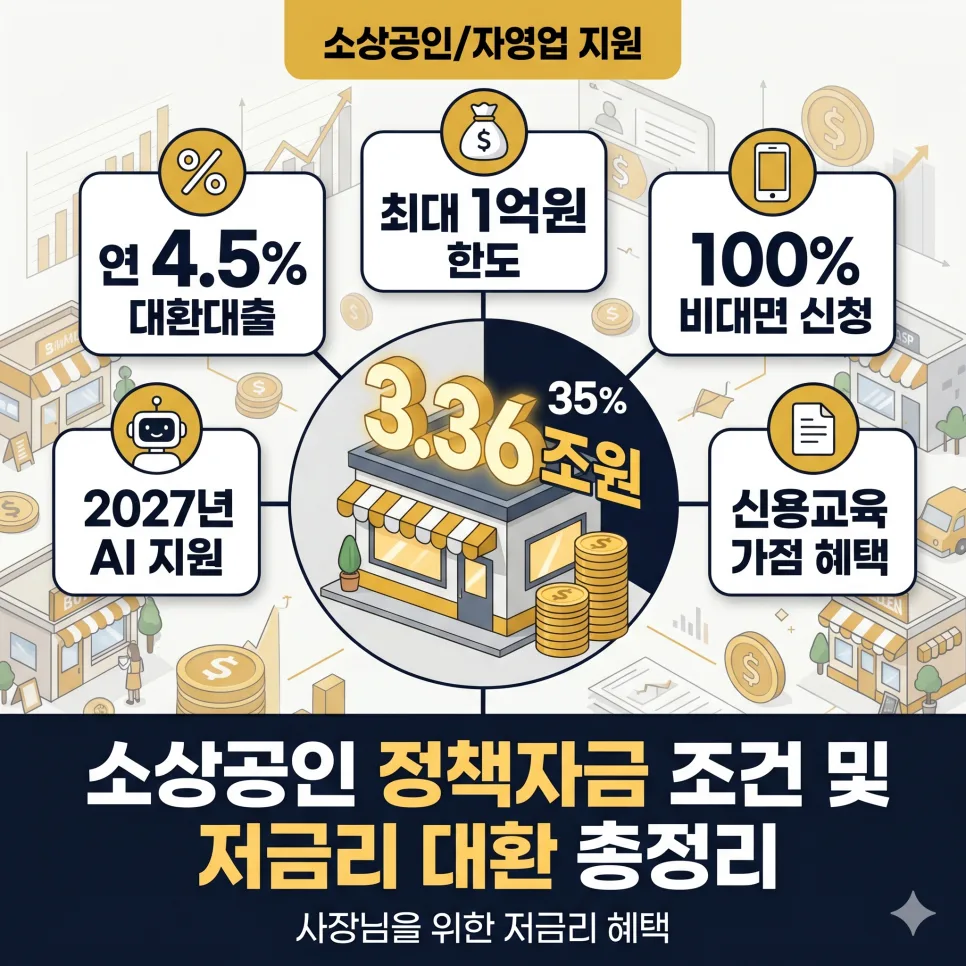 2026년 소상공인 정책자금 조건: 저금리 대출 한도 총정리
