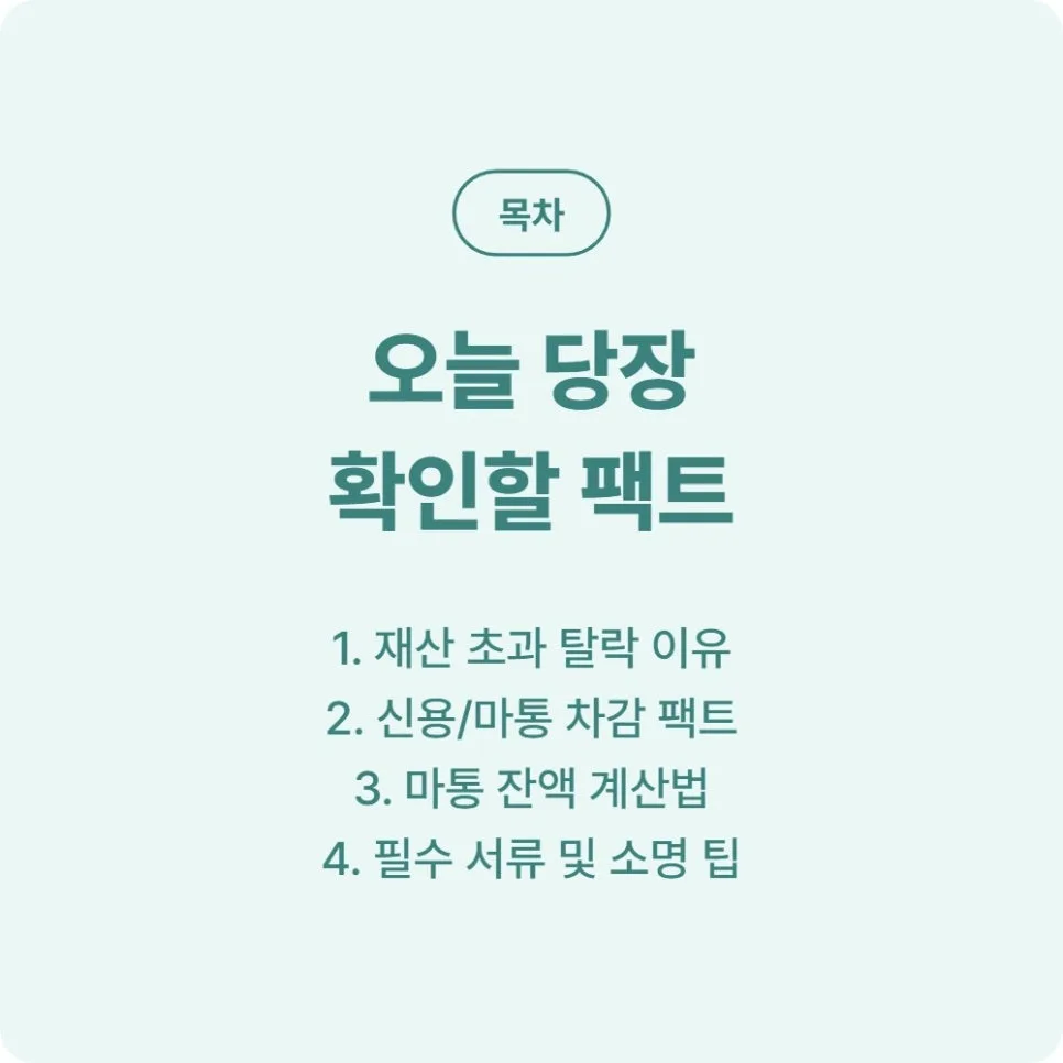신용대출·마이너스 통장, 재산 까는 법 (2026 지원금 소명) 2