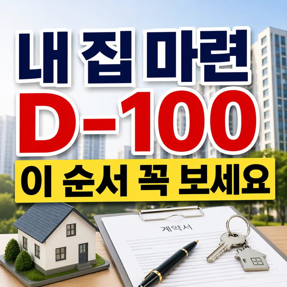 내 집 마련 로드맵 2026: D-100일 완벽 가이드