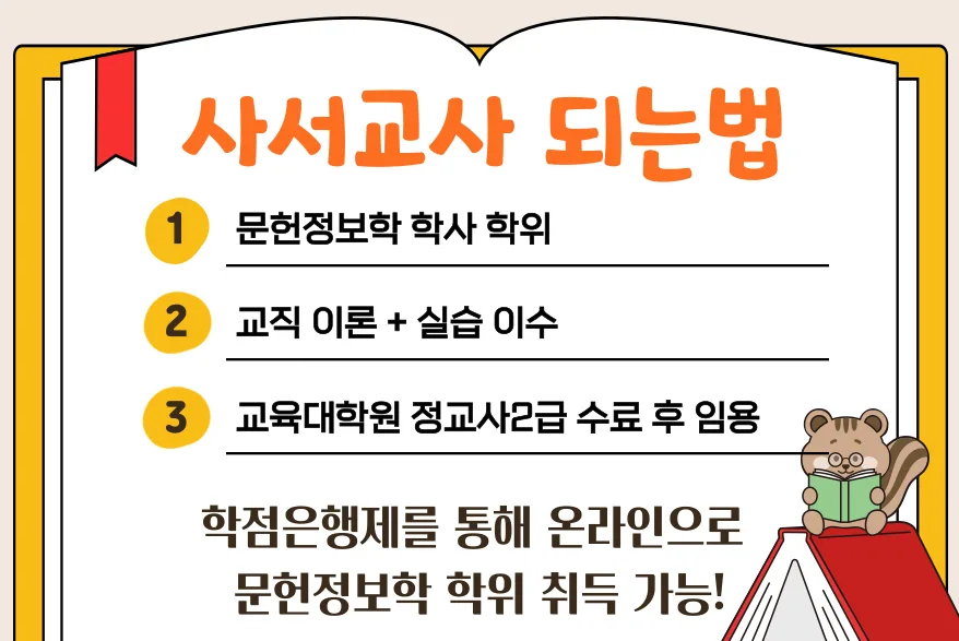 비전공자 사서교사 되는법: 학점은행제 활용 임용까지 2026