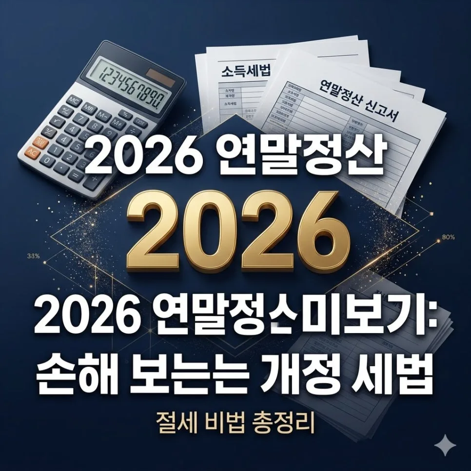 2026 연말정산, 개정 세법으로 세금 환급 극대화하는 법