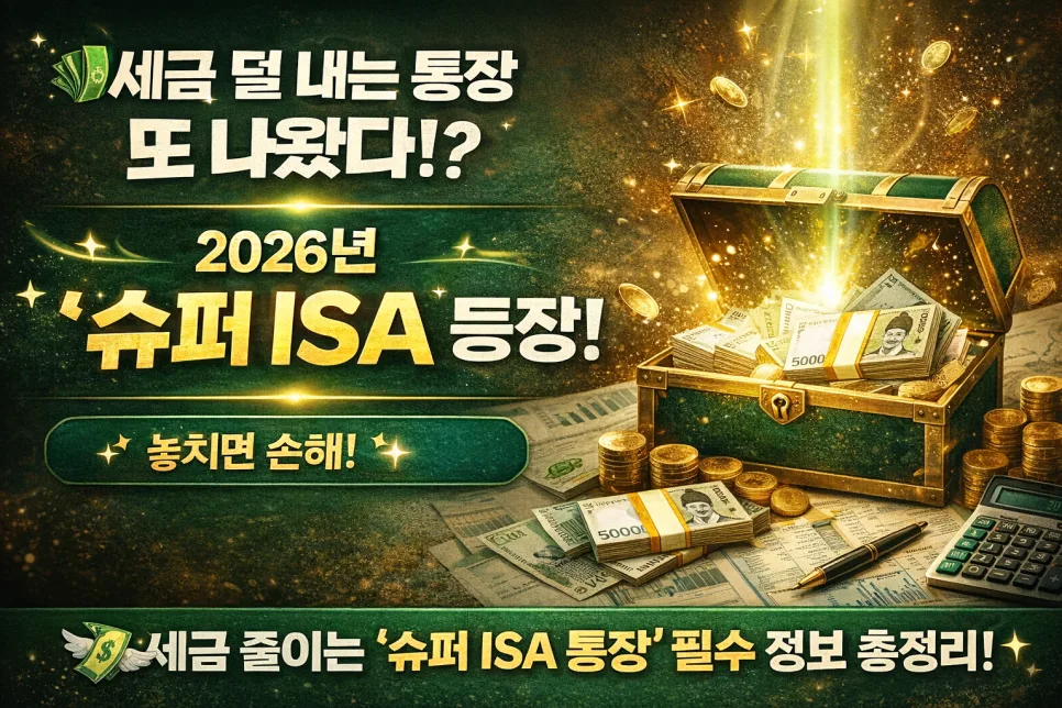 2026년 슈퍼 ISA 출시: 세금 아끼는 방법 총정리