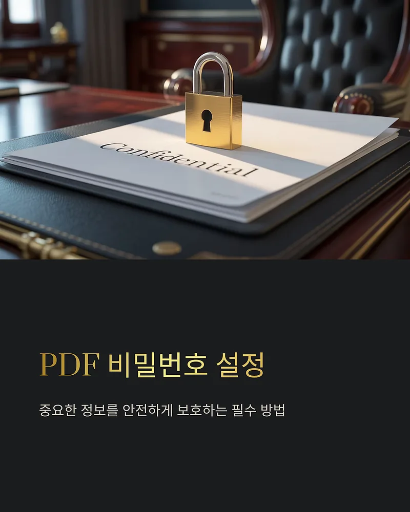PDF 비밀번호 설정 방법 2026: 암호화로 정보 보호 완벽 가이드