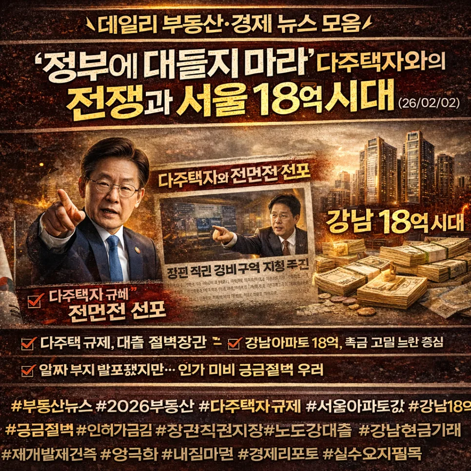 다주택자 규제 2026년, 서울 아파트 18억 시대 분석