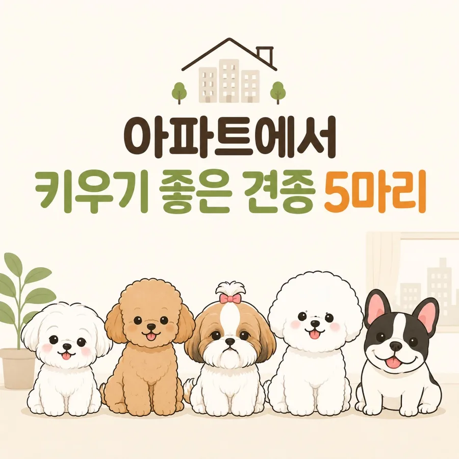 2026년 아파트 반려견 추천: 인기 견종 5종 비교 분석