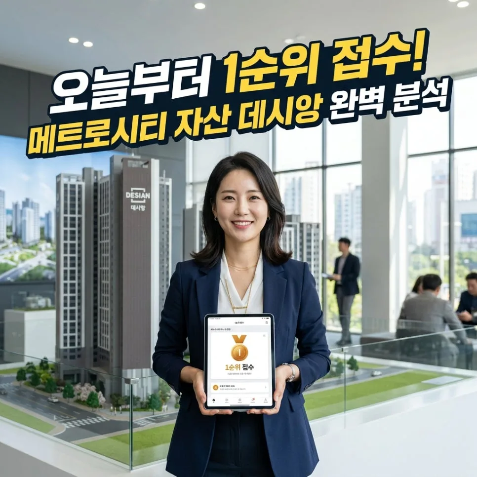 메트로시티 자산 데시앙 1순위 청약 조건과 당첨 전략 2026