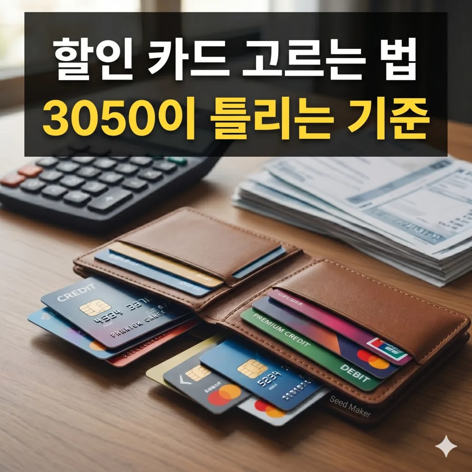 3050 카드 선택 기준 2026: 마트·학원비 할인 함정 피하는 법