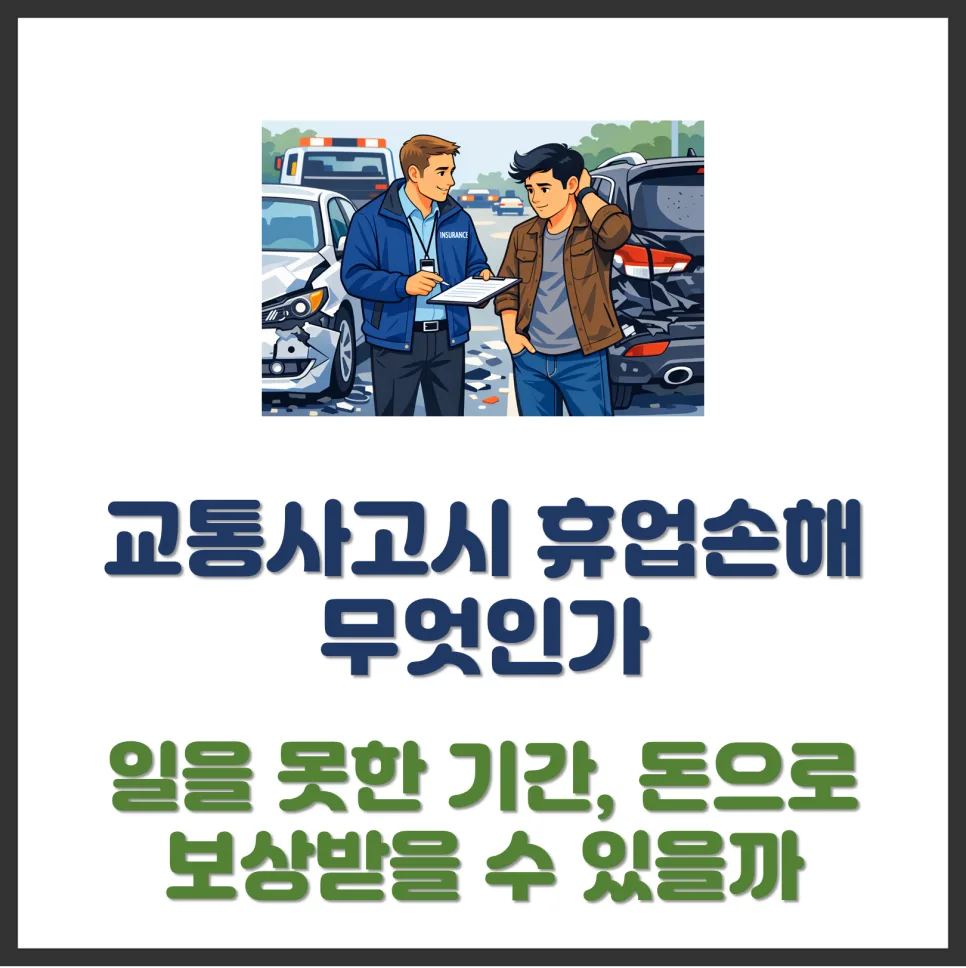 교통사고 휴업손해, 얼마나 받을까? 2026년 보상 기준 총정리