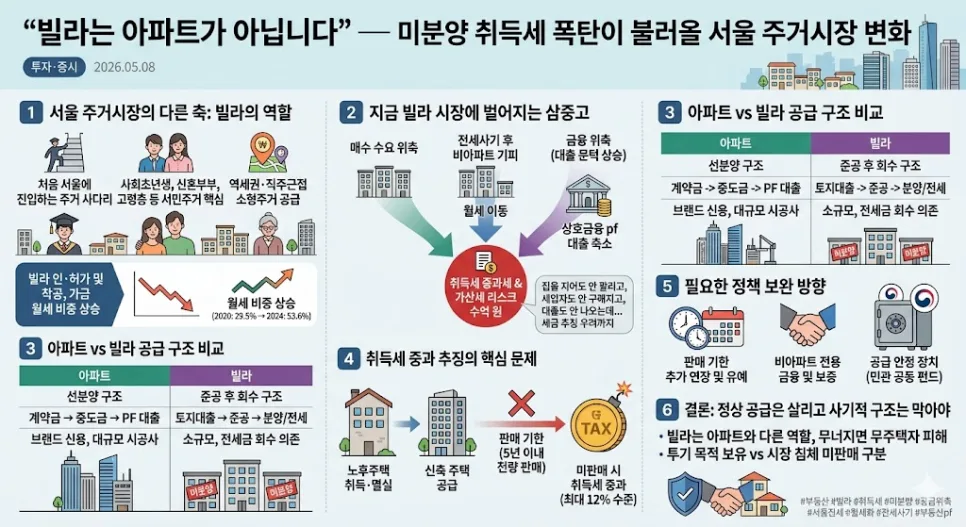 빌라 미분양 취득세 폭탄, 2026년 서울 주거 공급 위기 경고