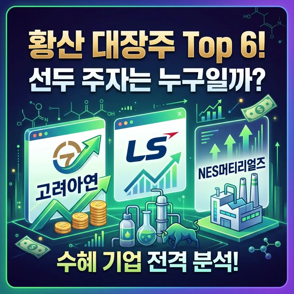 2026년 황산 관련주 TOP6: 고려아연·LS 대장주 분석