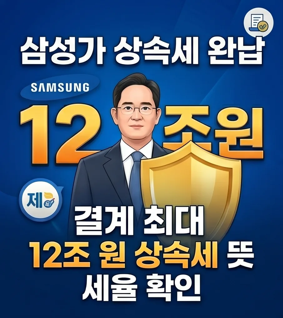 2026년 상속세 뜻과 세율 완벽 정리: 삼성가 12조 납부 사례 분석