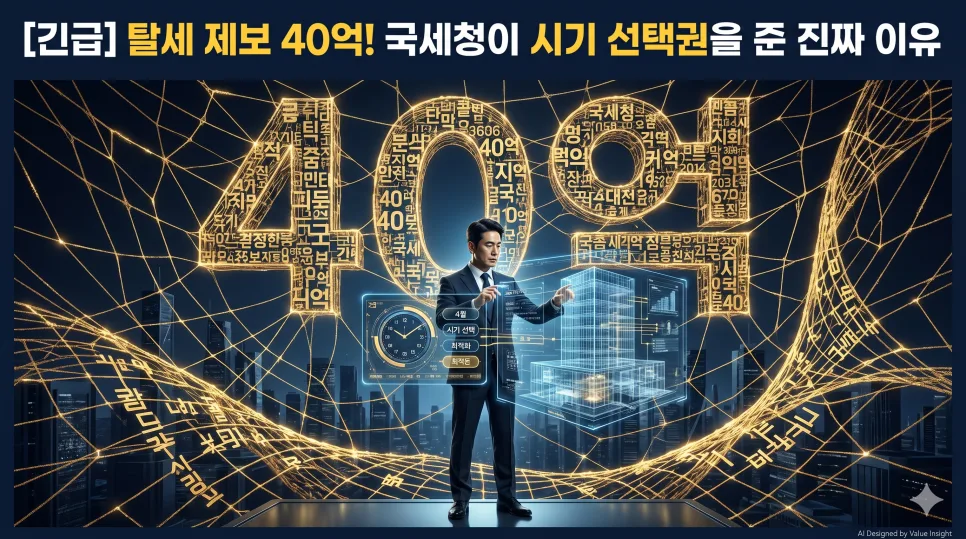 부동산 탈세 제보 포상금 40억 시대: 국세청 조사 전략 2026