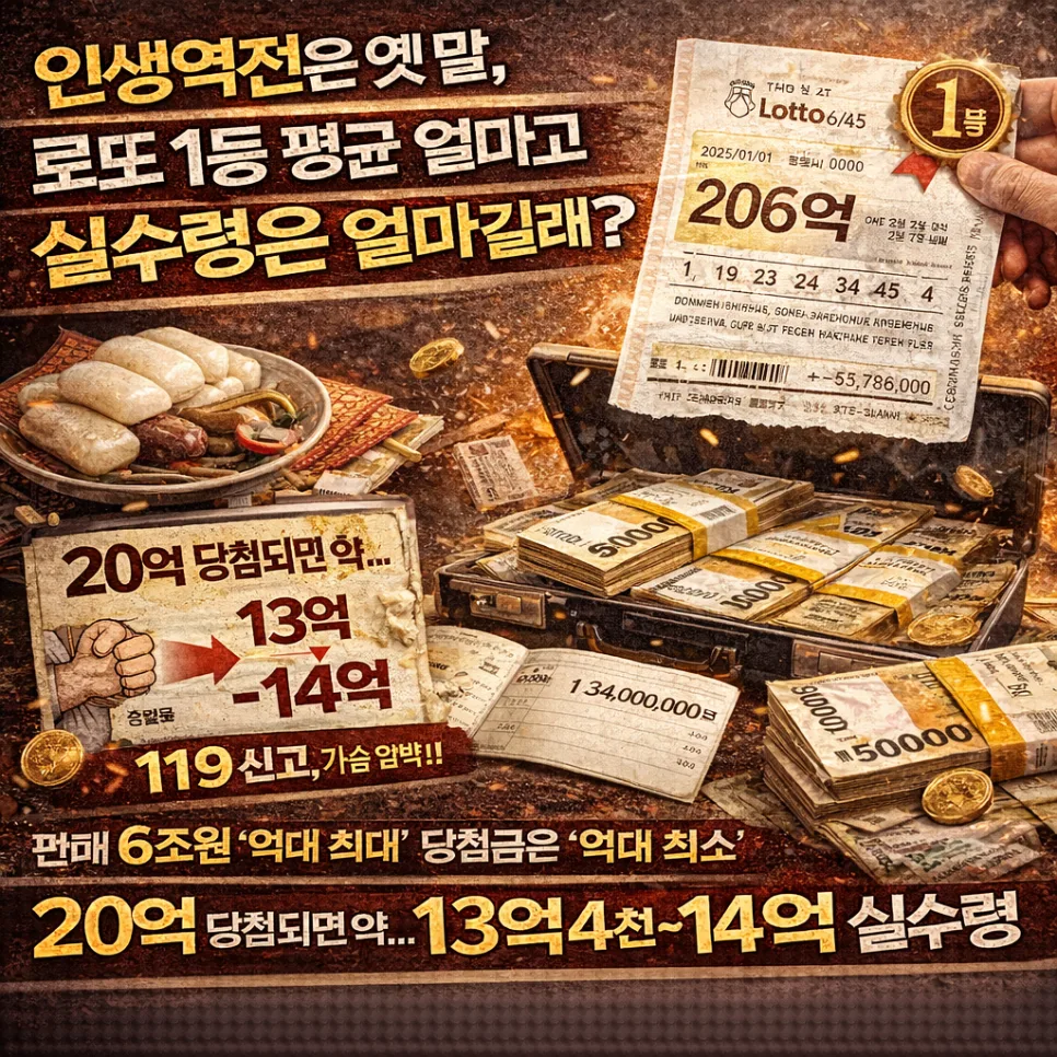 로또 1등 실수령액 2026년 기준 얼마? 당첨금 줄어드는 이유 분석