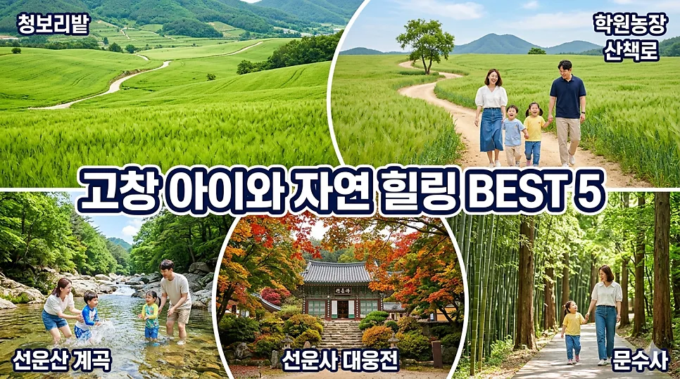 고창 가볼만한 곳 BEST 5: 아이와 함께하는 2026년 초록빛 힐링 여행