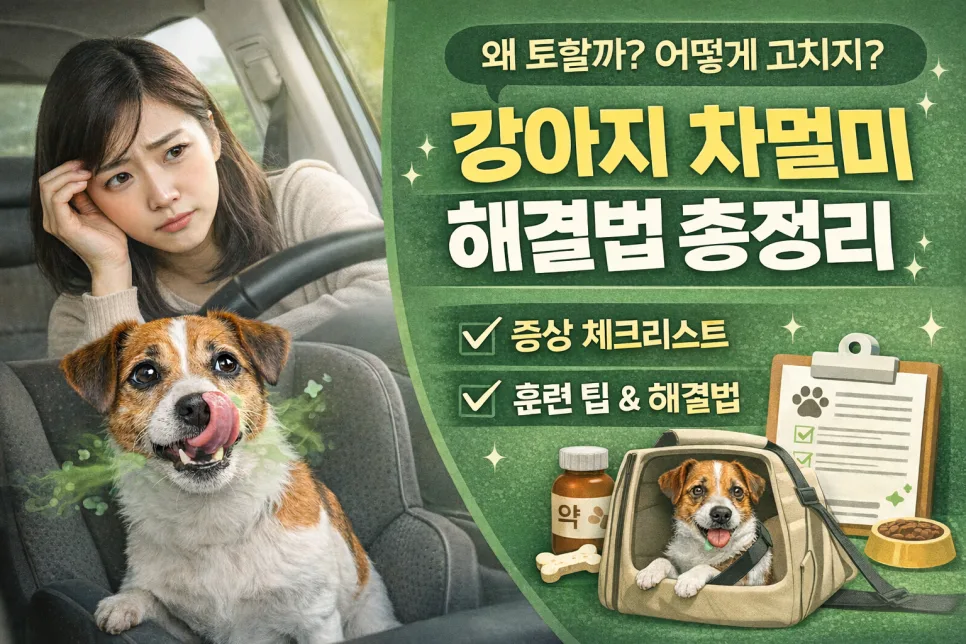 강아지 차멀미 훈련법: 증상 진단 및 2026년 완벽 해결 가이드