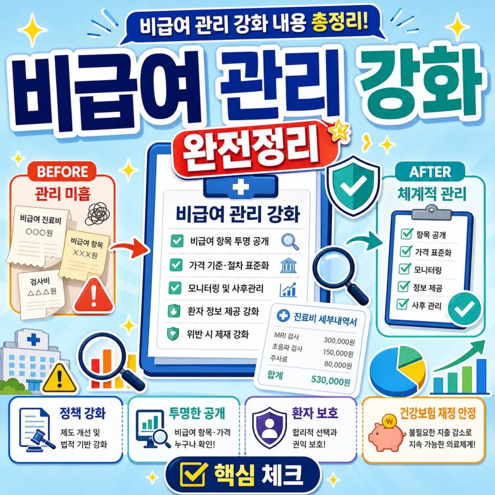 비급여 관리 강화 2026: 실손보험 개편 및 본인부담 총정리
