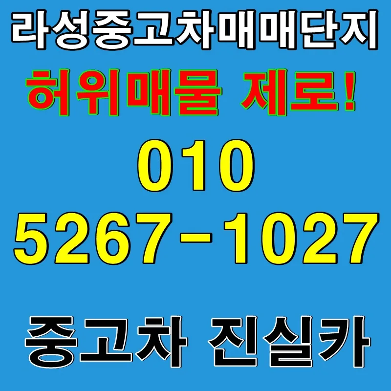 허위매물 없는 중고차 거래 2026: 라성단지 진실카 경험담