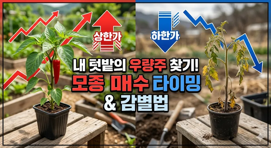 텃밭 모종 고르는 법 2026: 수익률 1000% 보장 우량주 선별법