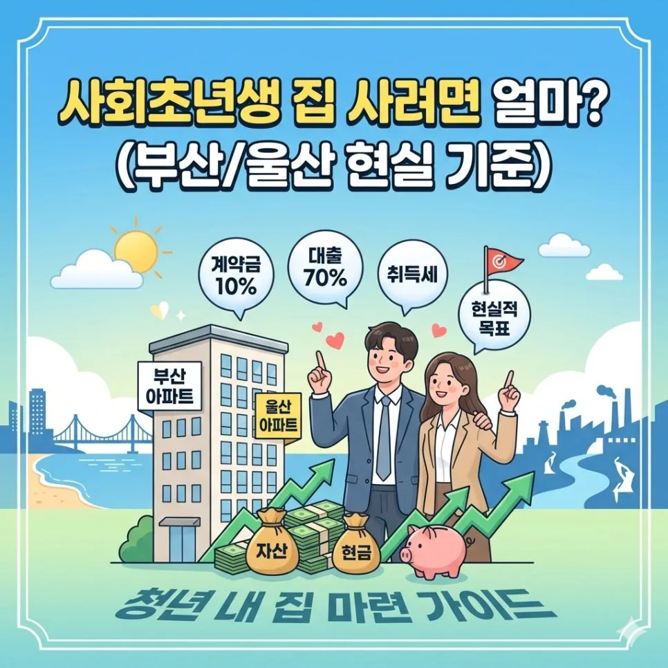 사회초년생 내집마련 로드맵: 부산/울산 기준 2026년 현실적 목표액
