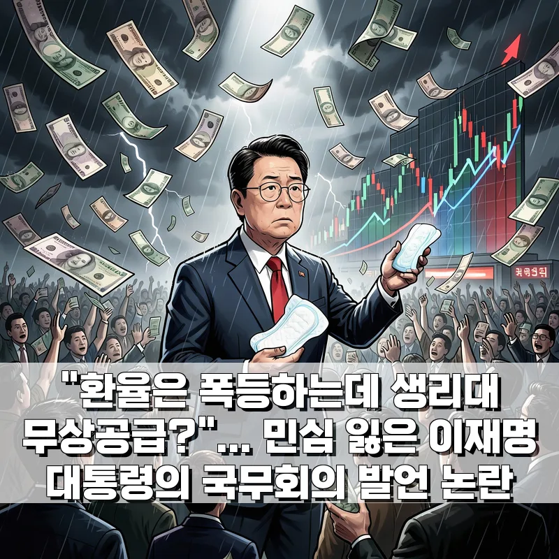 2026년 생리대 무상 공급 논란: 환율 폭등 속 정책 우선순위는?