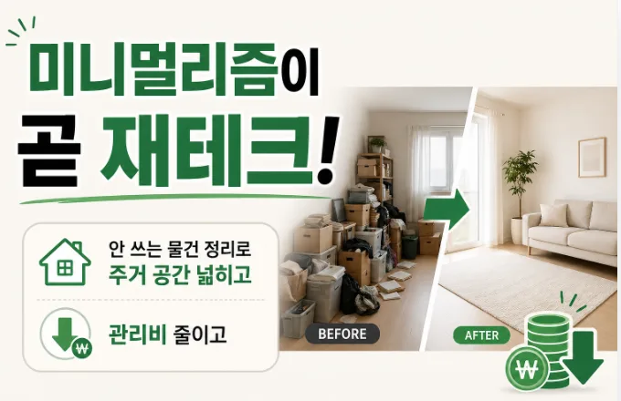 미니멀리즘 재테크 2026: 안 쓰는 물건 정리로 주거비 절약하는 법