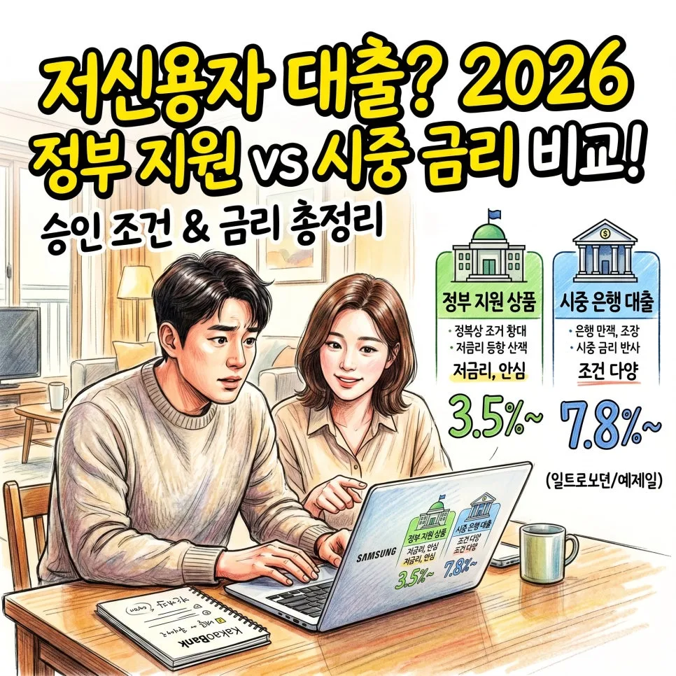 2026년 저신용자 대출, 숨겨진 승인 조건과 금리 비교 완벽 정리