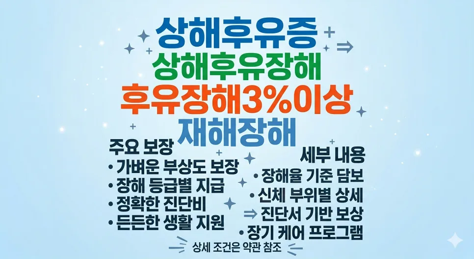 상해 후유장해 3% 이상 보장, 2026년 보험금 받는 법 총정리