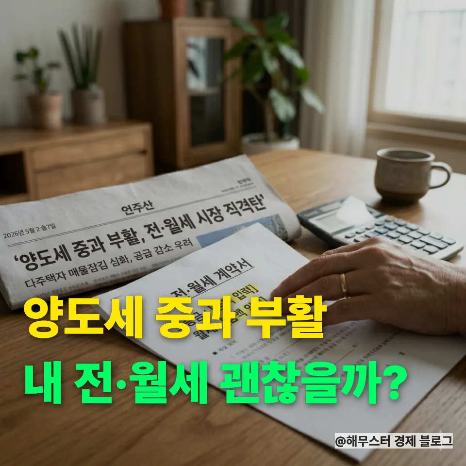 양도세 중과 부활 2026: 세입자 계약 전략과 주의점 총정리