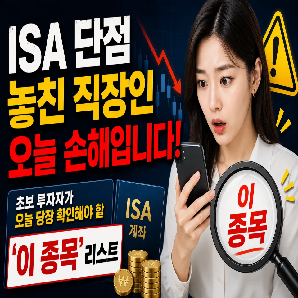 ISA 계좌, 2026년 비과세 혜택 놓치는 치명적 실수 3가지 2