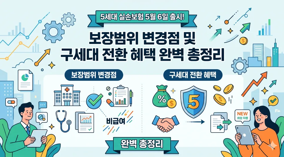 5세대 실손보험 2026년 5월 출시! 보험료 절약 핵심 가이드