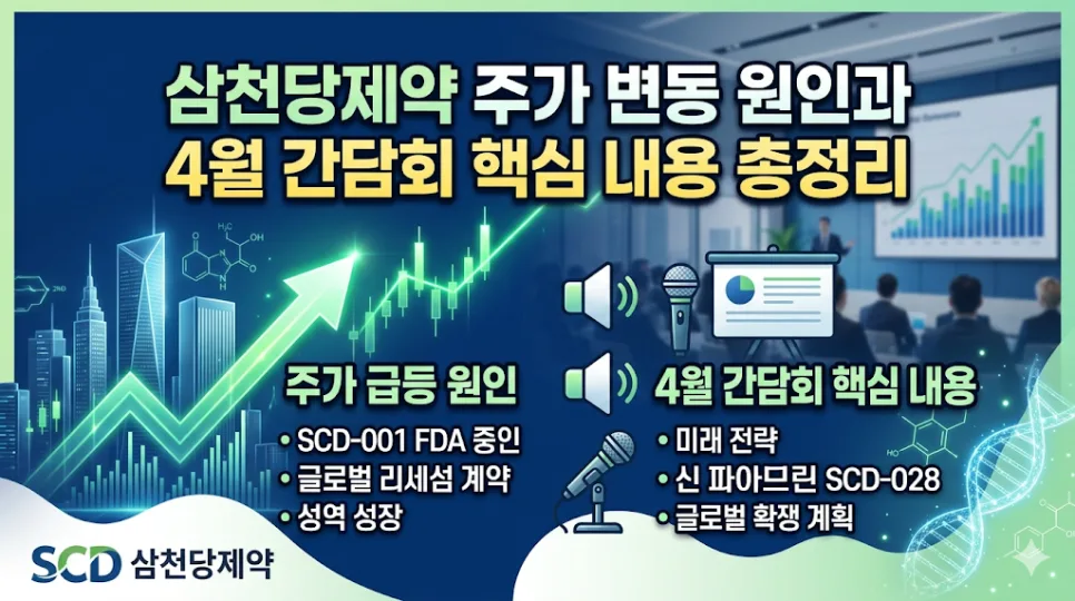 삼천당제약 주가 급락 원인과 2026년 4월 간담회 핵심 분석